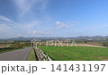 北海道秋天的藍天和美麗的風景 141431197