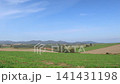 北海道秋天的藍天和美麗的風景 141431198