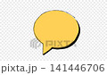 Hand drawn sketch of oval speech bubble badge video frame isolated on transparent background alpha channel 141446706