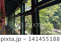 京都・嵯峨野トロッコ列車と保津峡の美しい渓谷風景｜京都を代表する人気観光スポットの4K動画 141455188