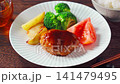 Hamburg steak with demi-glace sauce: A classic Western-style dish in Japanese home cooking. 141479495
