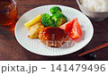Hamburg steak with demi-glace sauce: A classic Western-style dish in Japanese home cooking. 141479496