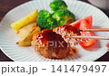 Hamburg steak with demi-glace sauce: A classic Western-style dish in Japanese home cooking. 141479497