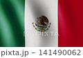 Mexico flag waving, close-up of Mexico national flag, animated flag 4k video background 141490062