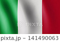 Italy flag waving, close-up of Italy national flag, animated flag 4k video background 141490063