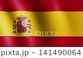 Spain flag waving, close-up of Spain national flag, animated flag 4k video background 141490064