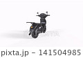 Black scooter rotating on white background 141504985