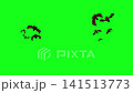 Flying Halloween Bats with Glowing Red Eyes on Green Screen Chroma Key Background 4K 141513773