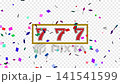 老虎機符號散落各處，幸運七爆竹動畫（透明背景） 141541599
