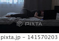 Remote Work Burnout and Bedrotting Concept 141570203