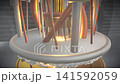 Wide intimate macro parallax slide across a quantum computer core, panoramic view. 141592059