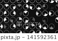 Stylish black and white abstract background with an elegant pattern of rotating circle shapes. This clean modern design is full HD and a seamless loop. 141592361