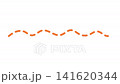 簡約的手繪風格橙色波浪虛線/波浪下劃線動畫影片素材 141620344