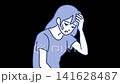 Woman feeling unwell (transparent background) 141628487