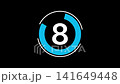 Futuristic Countdown Timer 10 to 1 with Blue Circular Technology Loop Animation 141649448
