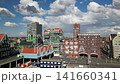 Aerial view of Zaandam city center in Netherlands 141660341