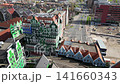 Drone view of Zaandam city center in Netherlands 141660343