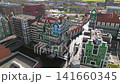 Unique architecture of Zaandam city, Netherlands - aerial view 141660345