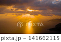 Timelapse: setting sun over sea near Oludeniz with fast dark clouds 141662115