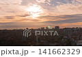 Timelapse: dramatic clouds moving over Istanbul sunset silhouettes 141662329