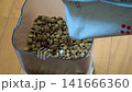 給餌器にキャットフードを補充する様子（フローリング） 141666360