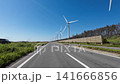 Wind turbines visible from the road in Akita Prefecture 141666856