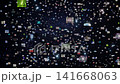 一個無縫循環動畫，其中許多顯示不同場景的螢幕漂浮在外太空。 141668063