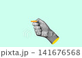 Halftone Hand Coin Toss Dollar Loop Stop Motion Animation 141676568