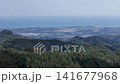 Green Furusato Line, the vast expanse of the Pacific Ocean, drone aerial photography, filmed March 2024, 07 141677968