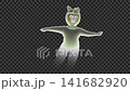 A cat monster resembling a face-changing performer (Hundred Faces) - Loop material for compositing 141682920