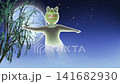 A cat monster resembling a face-changing performer (Hundred Faces) against a starry sky - Loop material 141682930