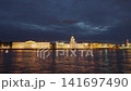 Night 4K timelapse of river boat traffic on the Neva in Saint Petersburg 141697490