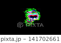 Animated hipster skull featuring a styled pompadour 141702661