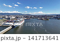 Drone footage of Aratsu Ohashi Bridge and Bayside in Fukuoka Prefecture. 141713641