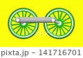 蒸汽機車綠色車輪（驅動輪）旋轉的動畫（用於綠幕/色鍵合成）。 141716701