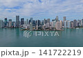 Miami Brickell skyline with skyscrapers and bay. Miami aerial cityscape with skyline. Miami coastal skyline with shoreline. Miami downtown skyline with towers. 141722219