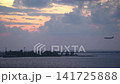 A passenger plane landing at Malé Airport in the Maldives in the early morning. 141725888