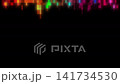Pixel noise, scan lines, rising loops, rainbow colors, colorful 141734530