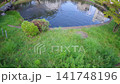 公園草坪上安裝了動物造型的遊樂設施。 141748196