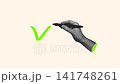 Halftone Hand Stylus Drawing Green Checkmark Loop Animation 141748261