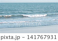 Gentle sea waves washing onto a sandy beach create a peaceful tropical shoreline with calm water, soft surf, and relaxing coastal scenery. 141767931