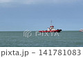 Panning View Of Sea And Ships At Port Dickson Waterfront 141781083