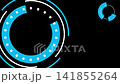 Blue Futuristic Circle HUD Loading Animation Technology Digital Background 141855264