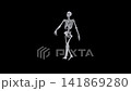 Spooky 3D Human Skeleton Walking Cycle Loop with Alpha Channel 141869280