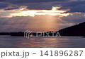 window in cloudy sky and sun shines Bay of Sea 141896287