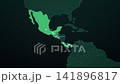 Central America Travel Route on Dark Map, Mexico City Guatemala San Jose Panama Animated Motion Graphics Seamless Loop, 4K 141896817