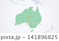 Australian Outback Road Train Route on Light Map, Adelaide Uluru Alice Springs Darwin Animated Motion Graphics Seamless Loop, 4K 141896825