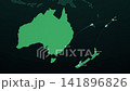 Pacific Islands Flight Route on Dark Vertical Map, Sydney Fiji Auckland Queenstown Animated Motion Graphics Seamless Loop, 4K 141896826