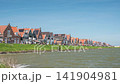 Volendam Netherlands time lapse at De Dijk van Volendam and colorful house 141904981