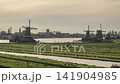Dutch Windmill time lapse at Zaanse Schans Village, Netherlands 141904985